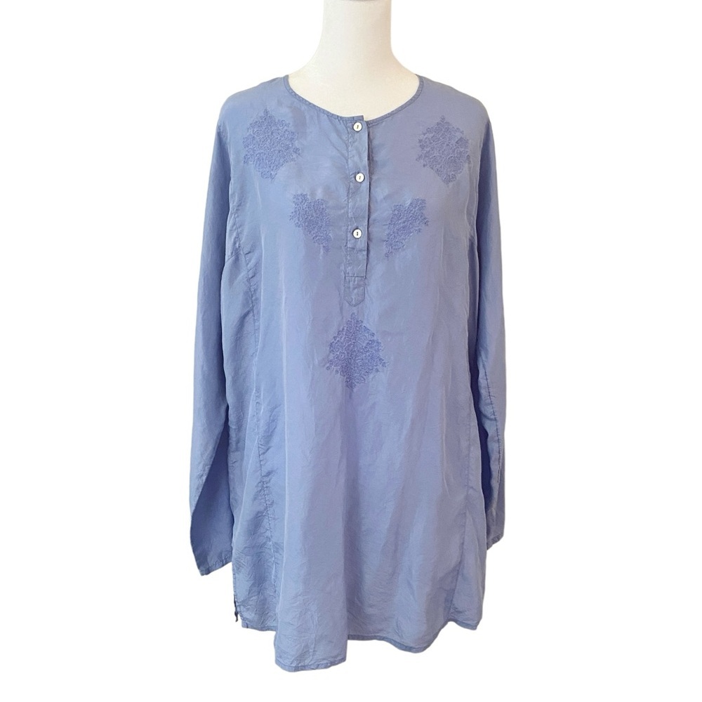 Victoria's Secret Embroidery Silk Tunic Blouse - Sz XL - Picture 12 of 12